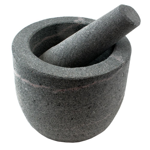 Räucherzubehör / R&auml;ucherutensilien / Mörser aus Granit, ø 15 x 13  cm